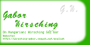 gabor wirsching business card